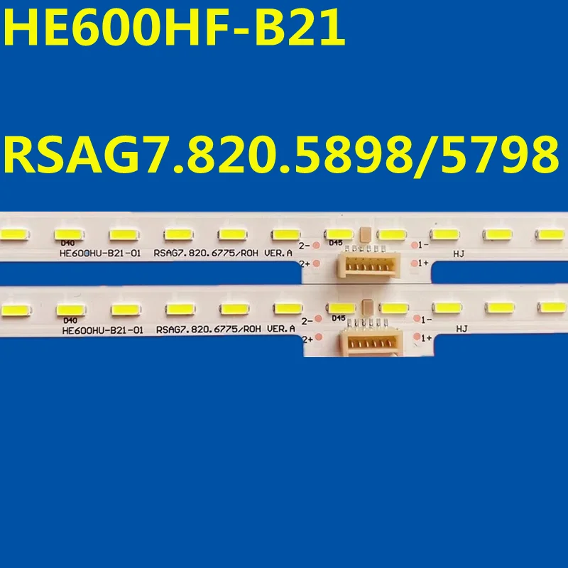 Tira de luces LED de retroiluminación, accesorio para piezas, RSAG7.820.5898/5798, RSAG7.820.6775, LED60K380U, LED60K5500U, LED60EC660US, 10 HE600HF-B21, 70 lámparas