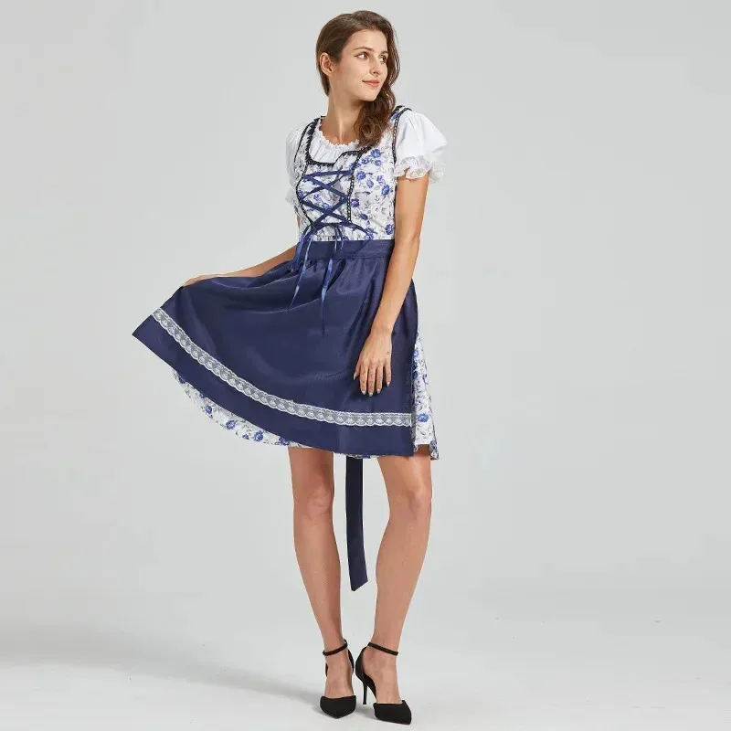 

2025 Munich Oktoberfest Costume Party Outfits Cosplay Maid V-Neck Dress Halloween Carnival Party