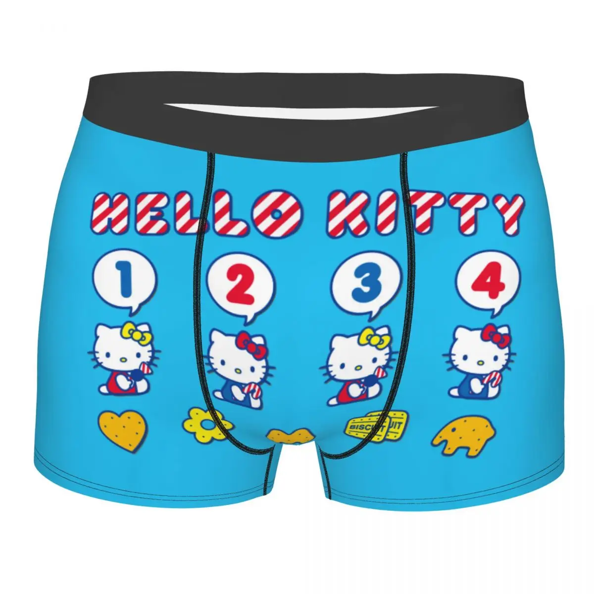 

Custom Sanrio Cat Hello Kitty Underwear Men Stretch Boxer Briefs Shorts Panties Soft Underpants For Homme