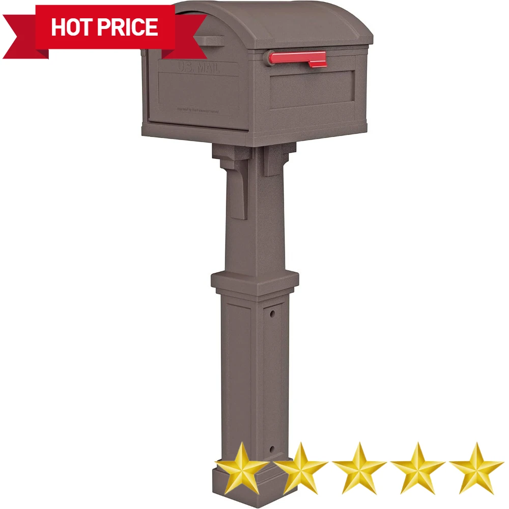 Home Improvement GHC40M01 Grand Haven Decorative Package Mailbox, Mocha Extra-large size provides abundant space for packages