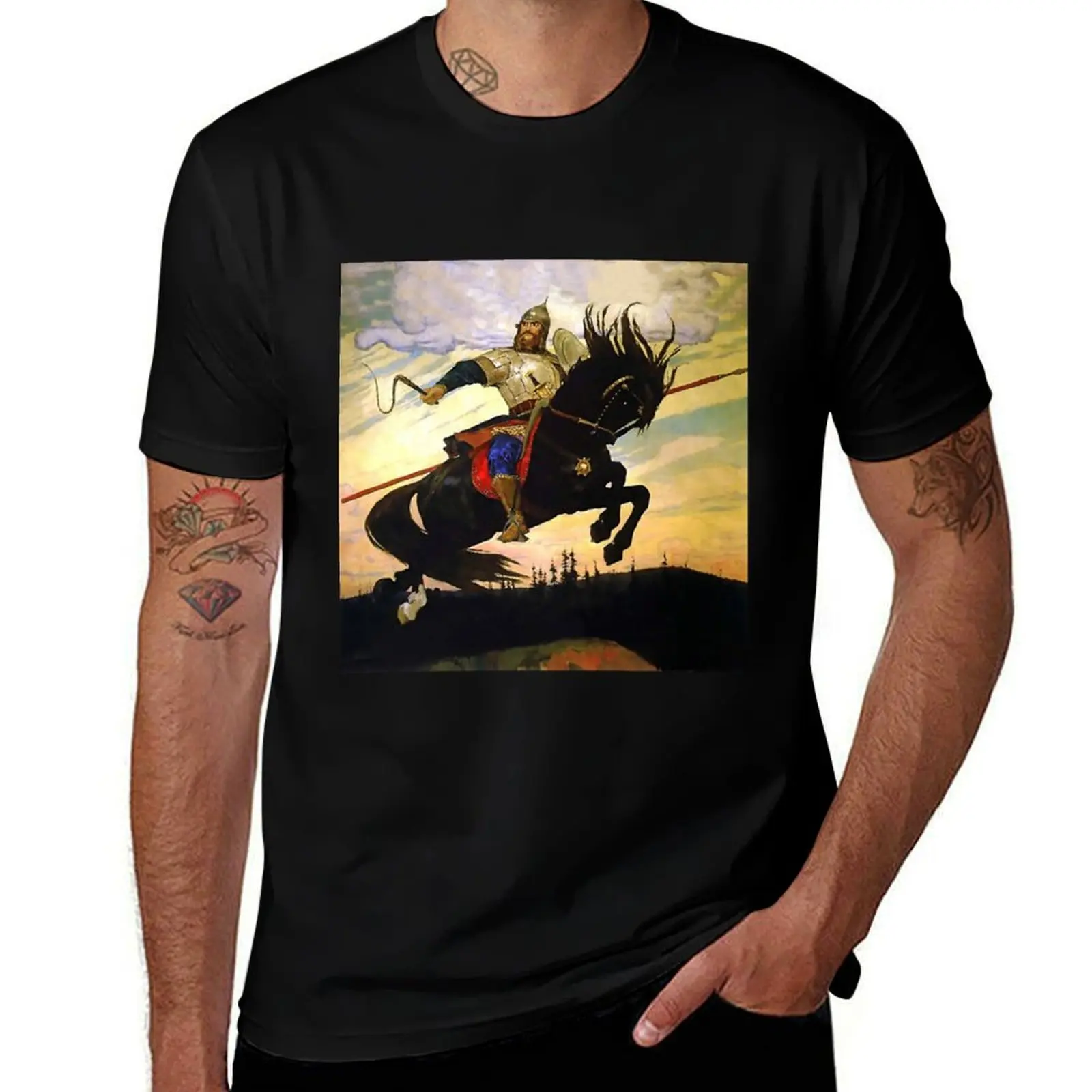 “A Mighty Leap” by Victor Vasnetsov T-Shirt hippie clothes oversized customizeds shirts graphic tee mens clothing