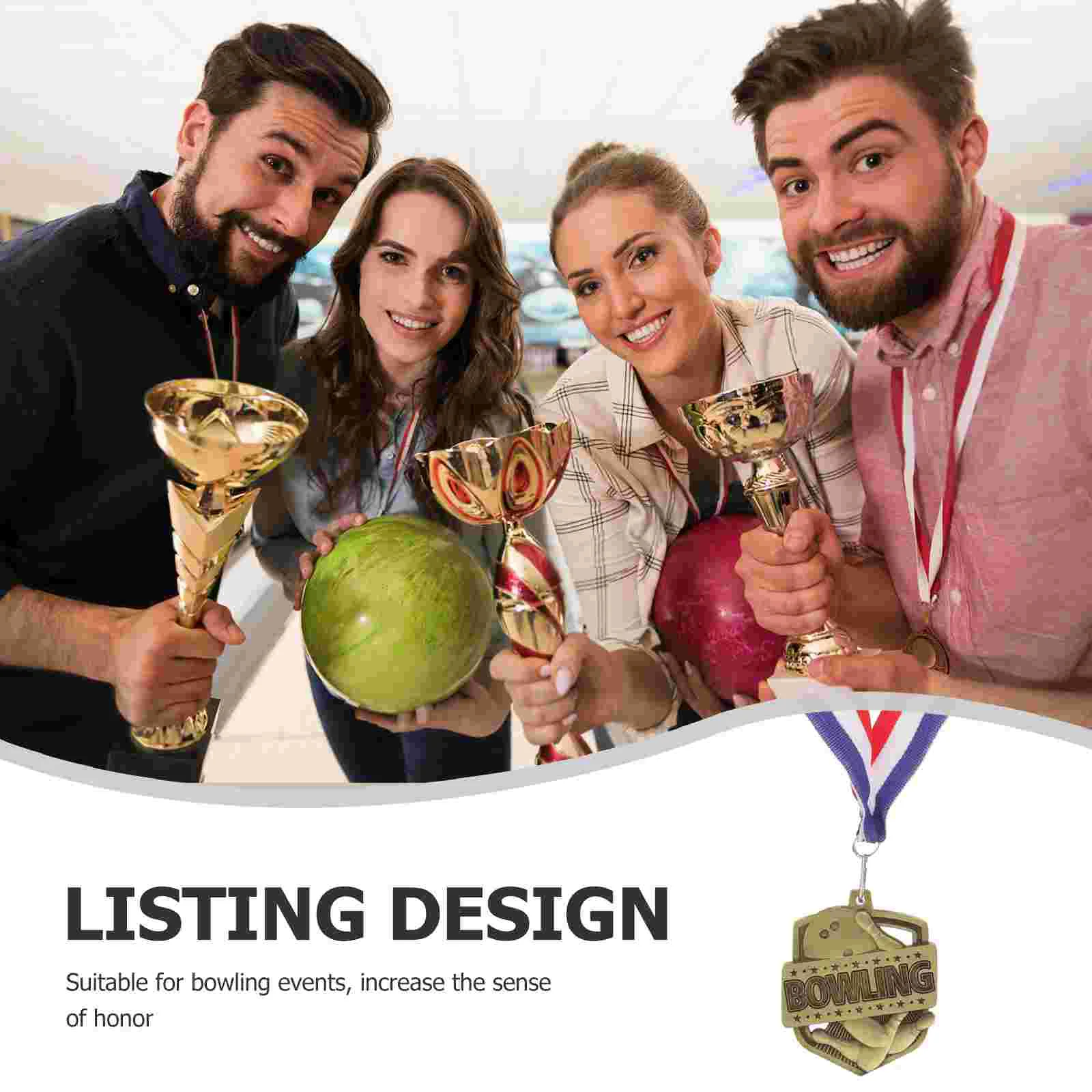 Bowling Medal Balls Medals for Awards Adults Decorate Delicate Sports Creative Competition Zinc Alloy Decorative