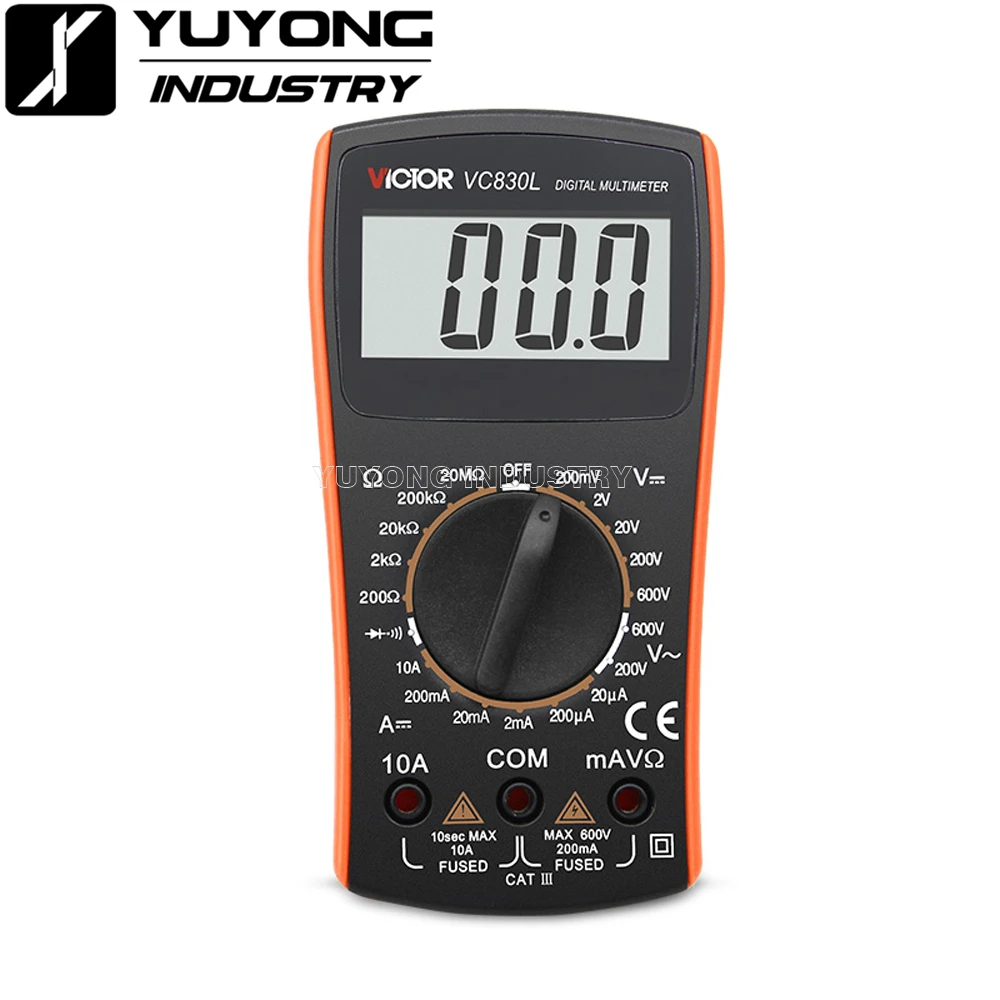 Professionale elettrico palmare VC830L AC DC Display LCD Tester Meter Multimetro digitale Multimetro amperometro Multitester - VC830L