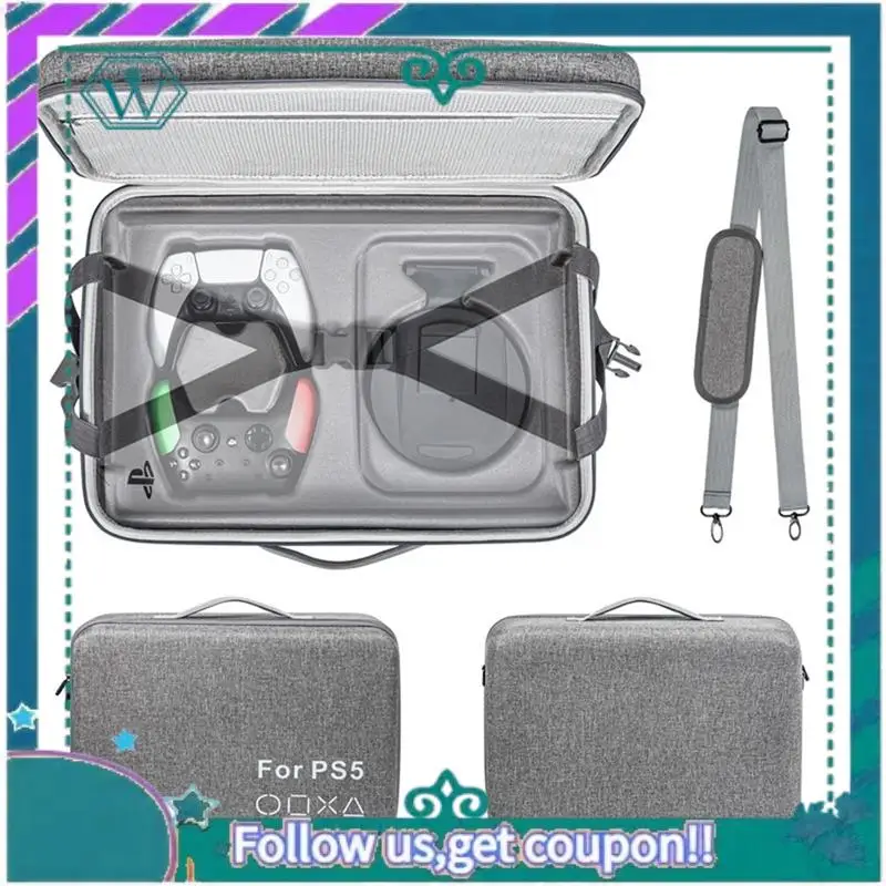 

Upgraded Storage Bag For PS5 Portable Travel Carry Case Protective Game Console Game Parts