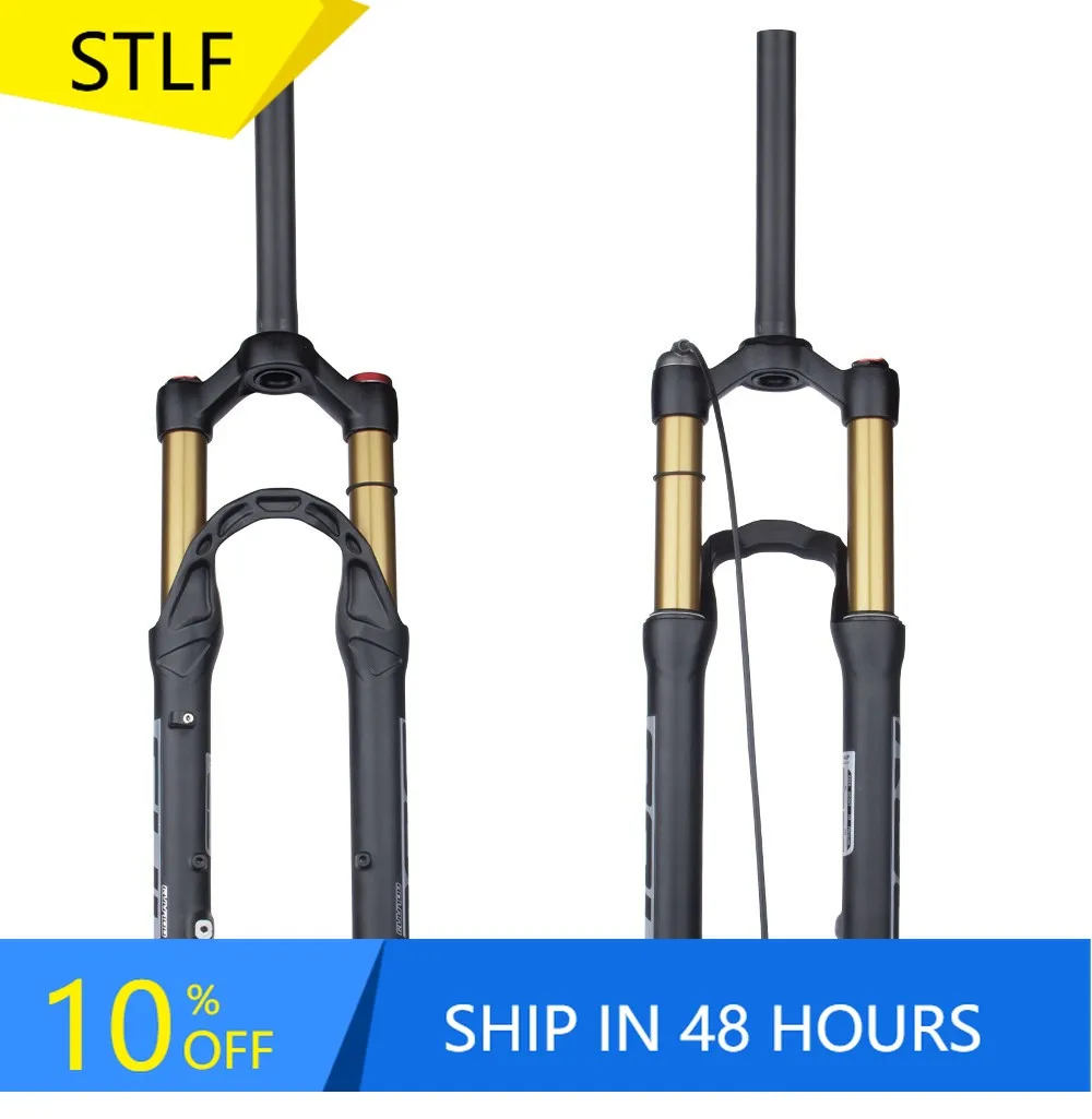 

STLF Mountain Bike Fork 20/24 Inch Kids Thru Axle Quick Release Shoulder/Wire Control Shock Absorber Bicycle Suspension Air Fork