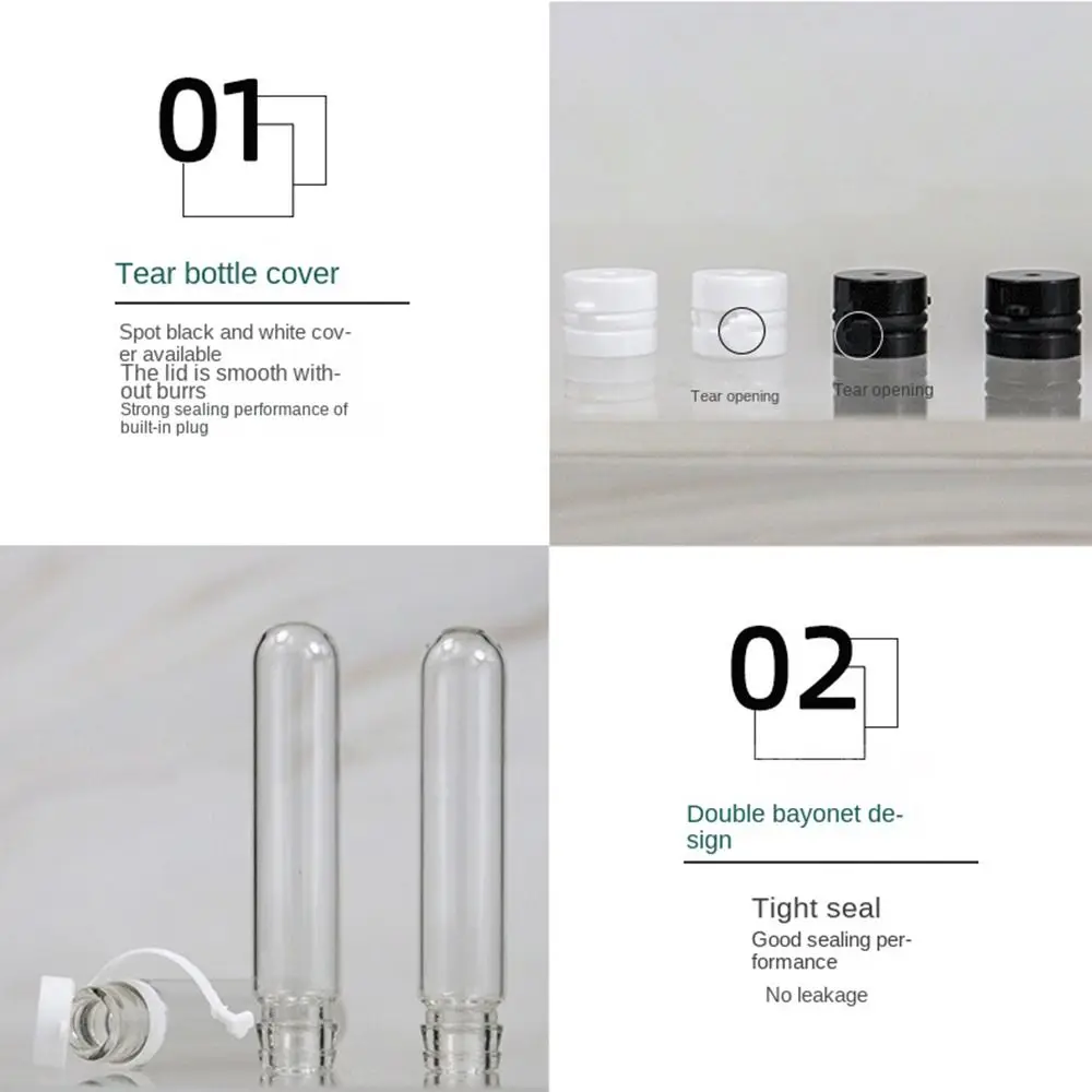 Lotion Powder Solid Storage Lab Experiment Supplies Perfume Bottle Round Bottom Bottle Glass Test Tube Mini Refillable Bottle