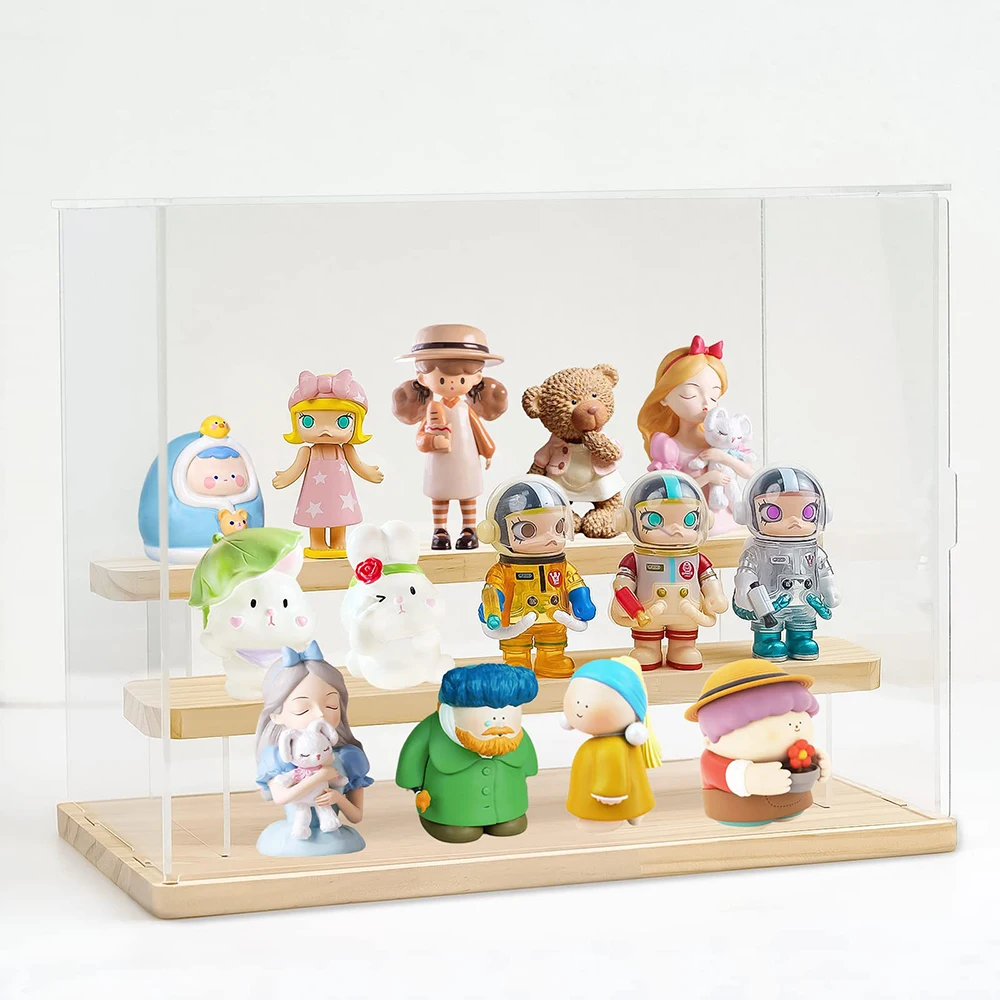 Acrylic Display Rack Figure Model Doll Dust Cover Transparent Showcase Toy Building Blocks Three Layer Display Blind Box Storage