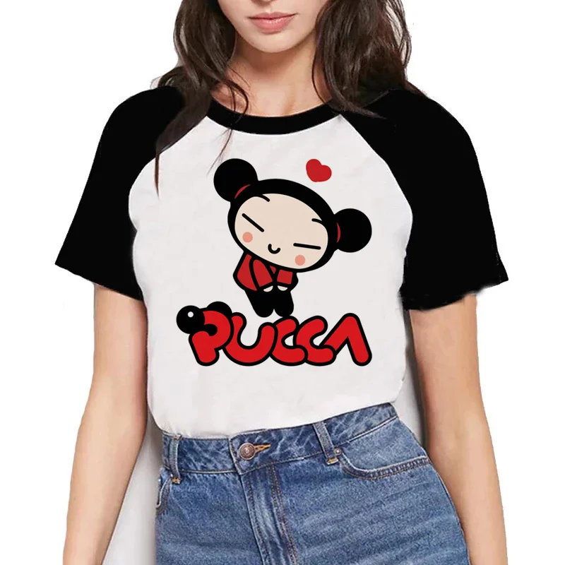 Pucca T-shirt Clothing Male White t Shirt Anime 2022 Clothes t Shirt Y2k Anime clothing men japanese top tees vintage