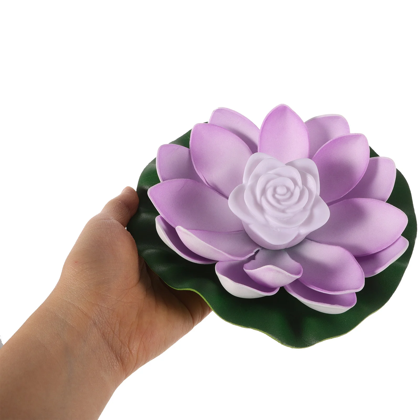 

3pcs Lotus Water Floating Yellow Gradient Color Pool Decor Garden Pond Lighting Buddha