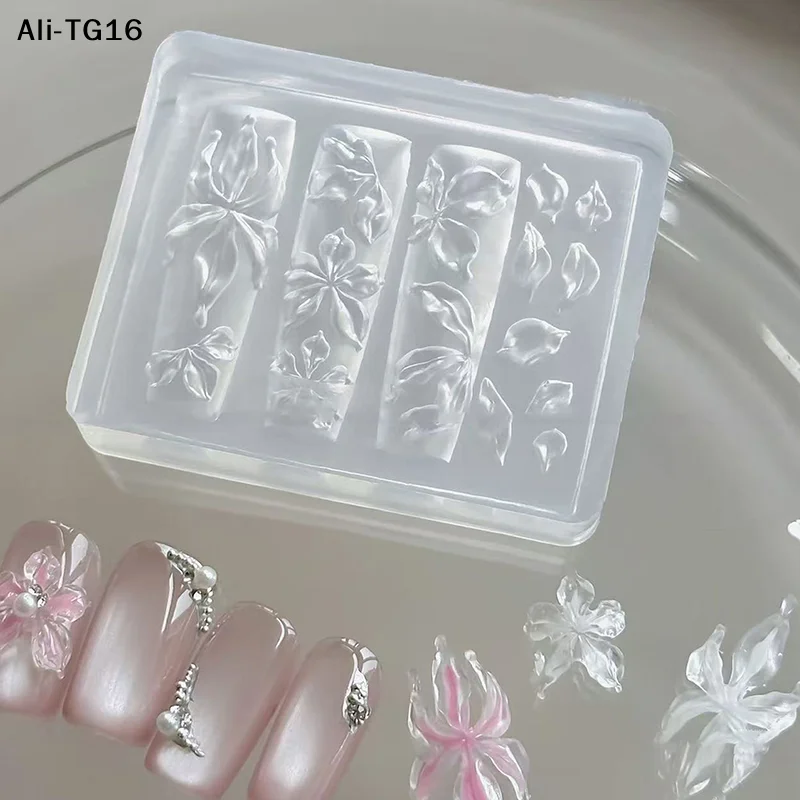 【Ys31】1 Pc Flower Sea Shell Conch Coral Starfish 3D Acrylic Nail Mold Nail Decorations DIY Silicone Manicure Mold Nail Art Mold
