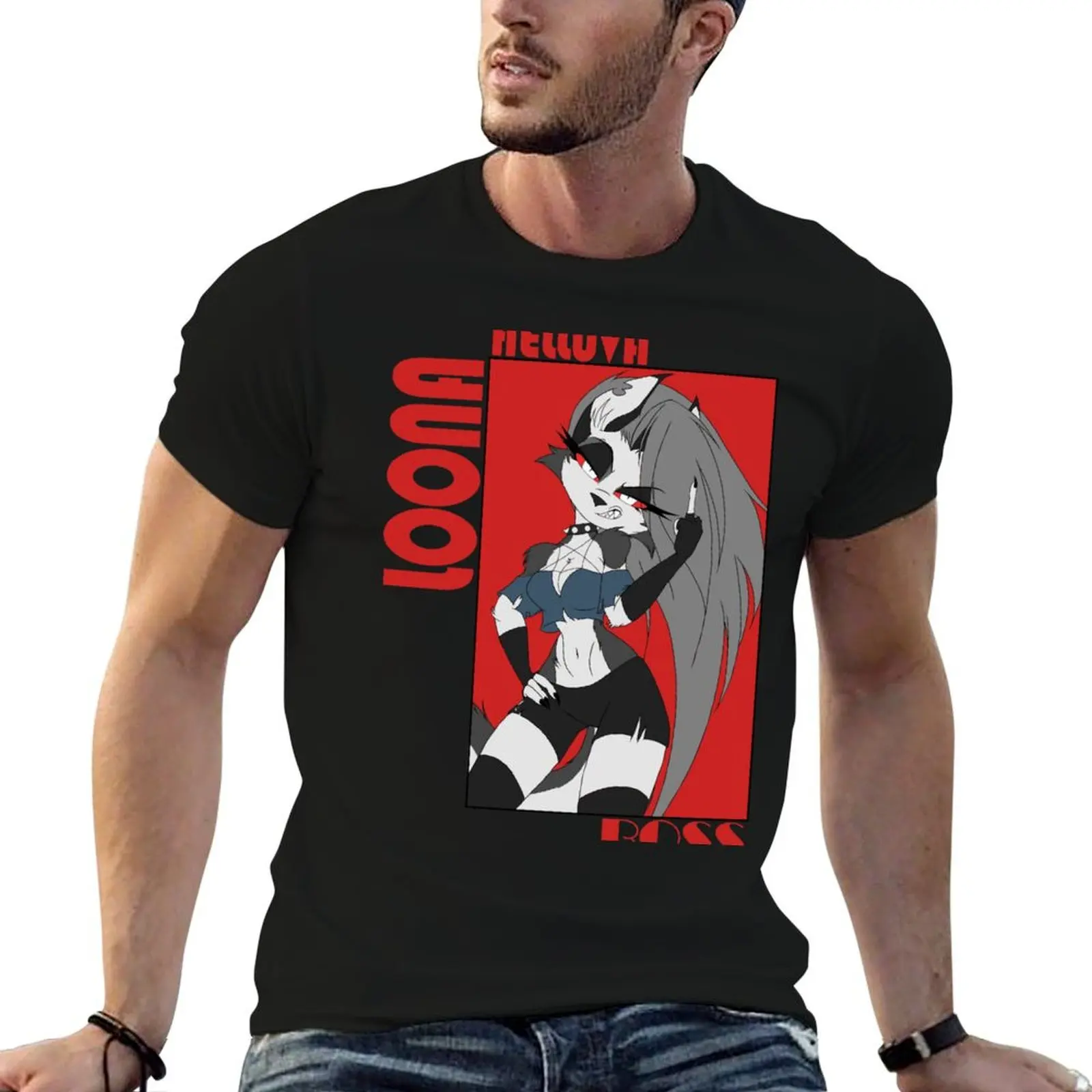 

Helluva Boss Loona T-Shirt cotton t shirt pack man t shirt heavy cotton T-Shirt