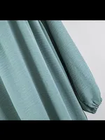 Abaya de luxe pour femmes musulmanes, robe longue unie, tenue modeste pour le Ramadan, Kaftan Femme Musulmane, vêtements islamiques africains 6