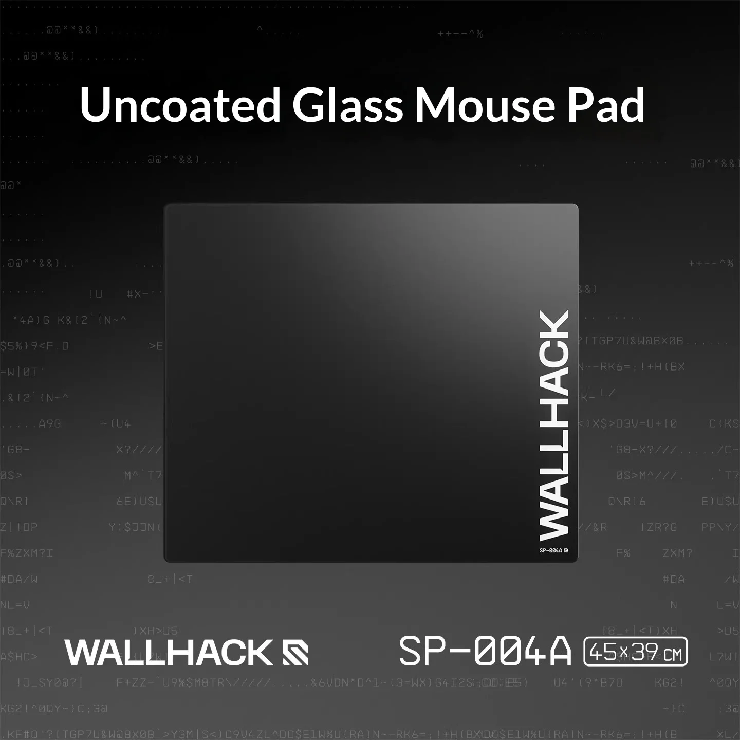 Original WALLHACK SP-004A Glass Mousepad FPS Speed Mouse Pad Uncoated Durable Design Surface Micro-etching Texture For APEX CSGO