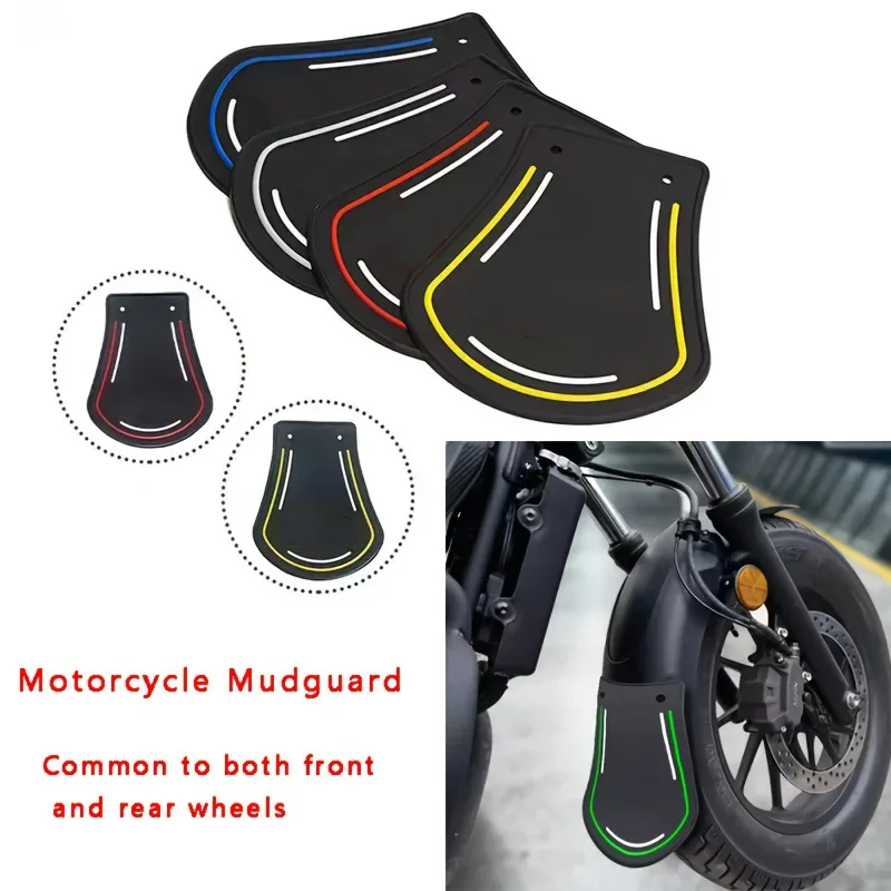 1Pcs Universal Motorcycle Front Rear Rubber Fender Mudguard Personalized Mudguard Decoration Electric Vehicles 3 Colors