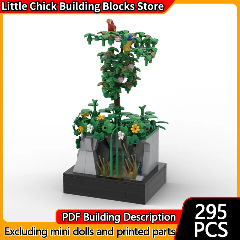 

Средневековый замок, модель MOC, строительные кирпичи, пещера сокровищ в джунглях, модульная технология, подарки, праздник, сборка, детские игрушки, костюм