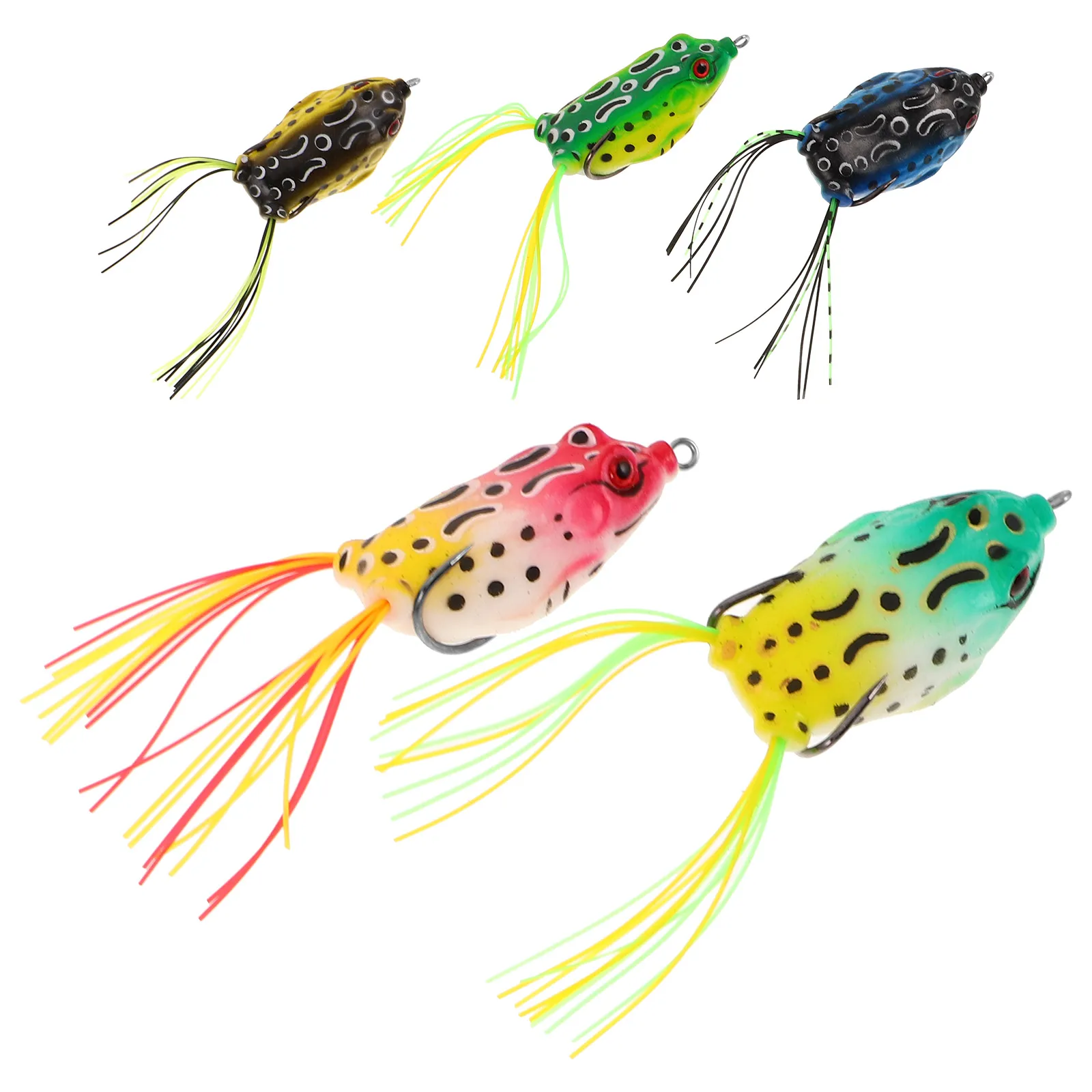 

5 PCS Thunderfrog Fish Bait Set Lure Bass Fishing Refit Kit Baits for Silica Gel Artificial