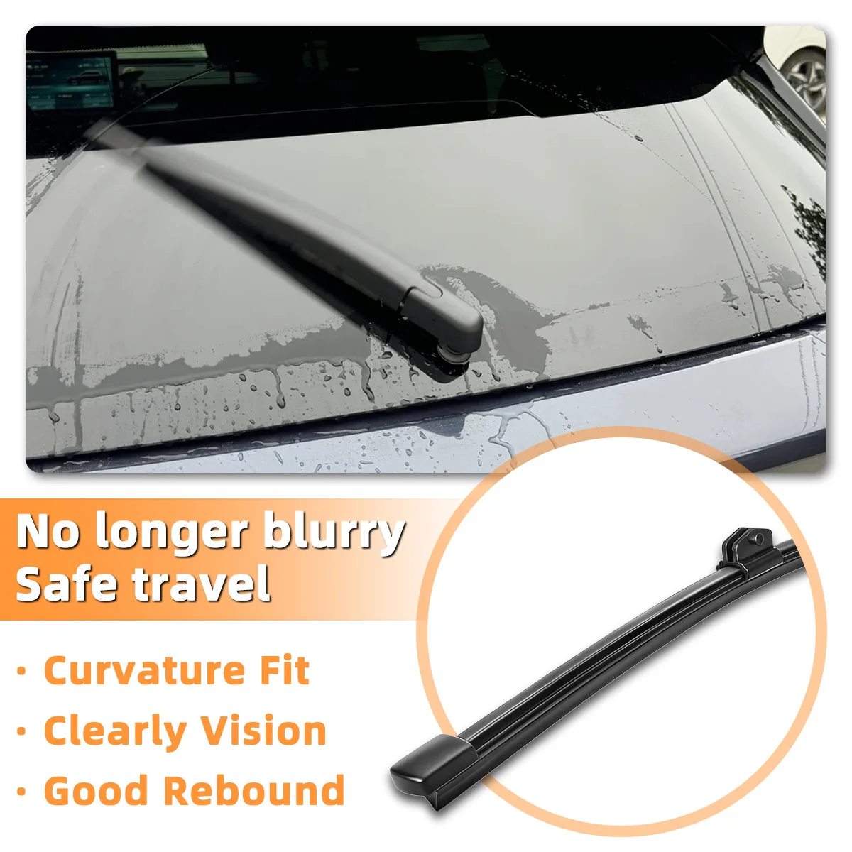 Yitong Suitable Fit Renault Kangoo MK3 2021-2024 Rear Wiper Blade Replacement Auto Back Windshield Wiper Quiet Rubber Parts - view 5