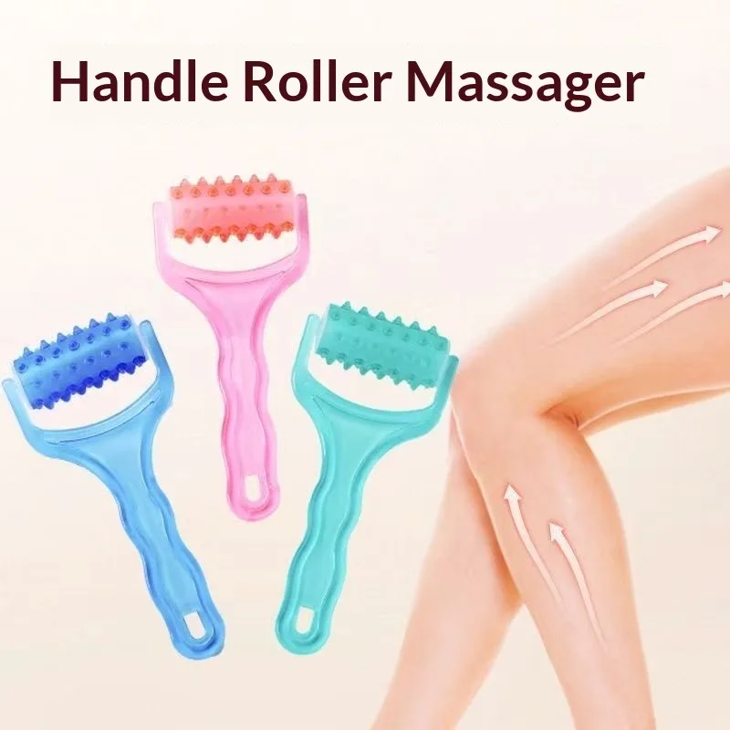 Plastic Roller Massage Tool Easy Grip Acupressure Massager Relax Muscle Circulation Stimulator Comfortable Handheld Cell Roller