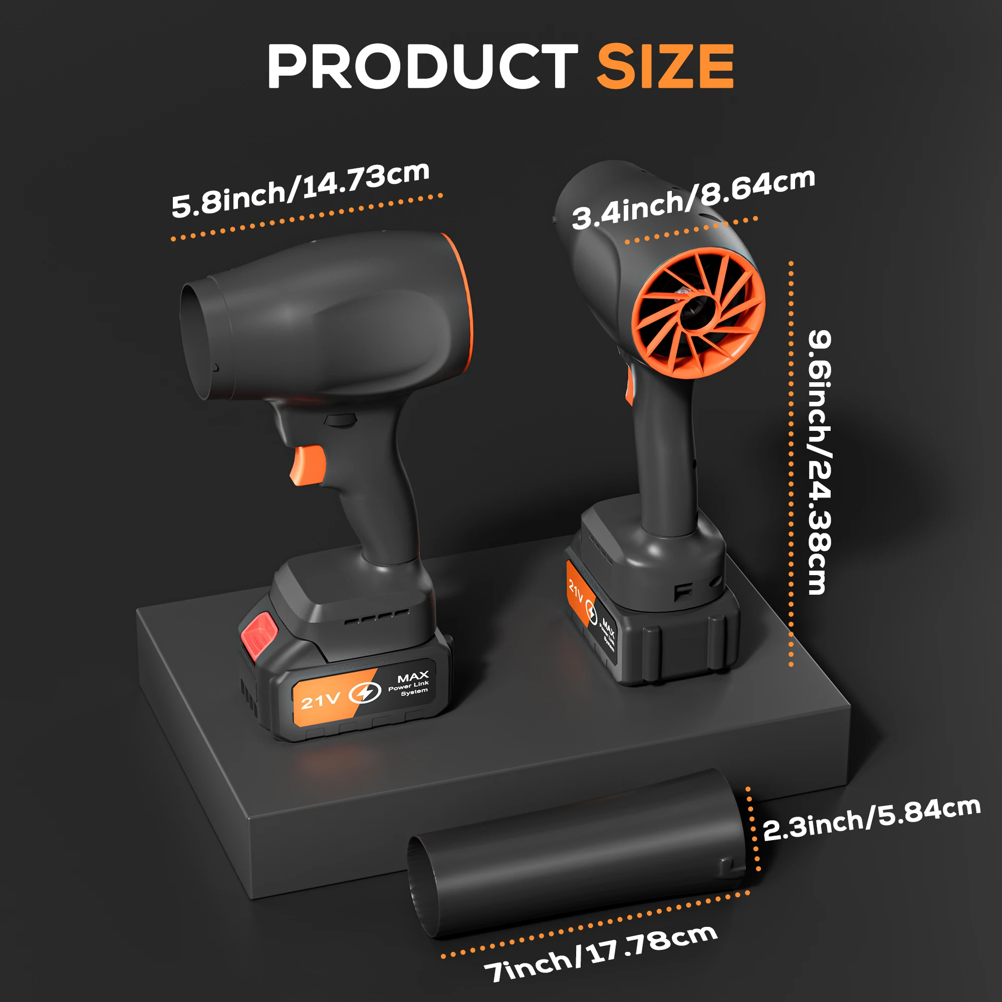 Cordless Leaf Blower, Portable Handheld Dust Cleaner,6 Speed Mode with Batteries, Snow Blower for Lawn, Garage,Patio