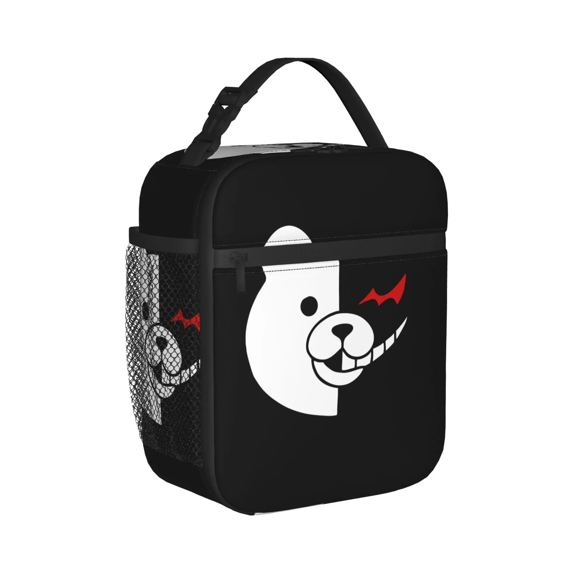 Monokuma Thermal Insulated Lunch Bag for Work Danganronpas Anime Portable Food Bag Thermal Cooler Lunch Boxes