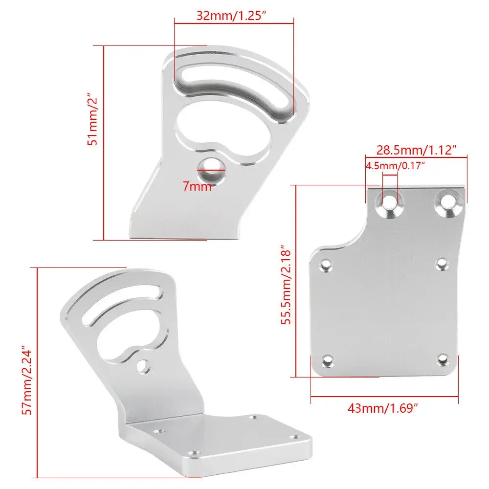 Silver Brushless Conversion Motor Holder Motor Mount Bracket Seat Base Aluminum Motor Mounting For Traxxas Revo 2.5/3.3