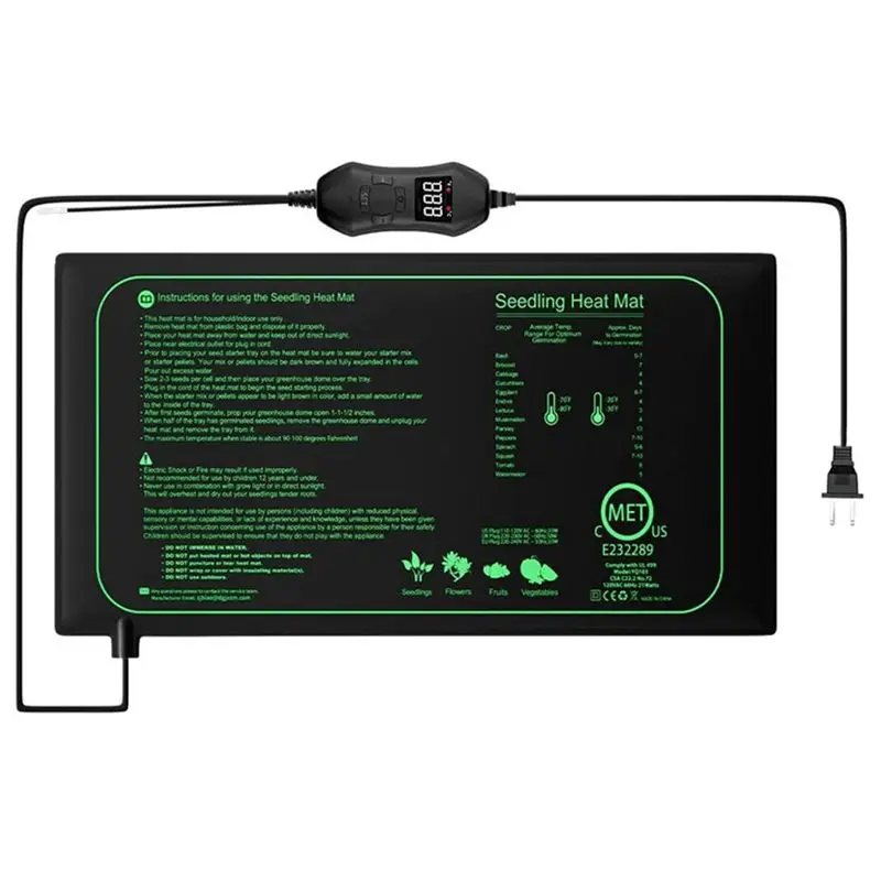 ABSS-Seedling Heat Mat Plant Heating Pad For Indoor Home Gardening Seed Starting, Warm Germination Hydroponic, Easy To Use US PL