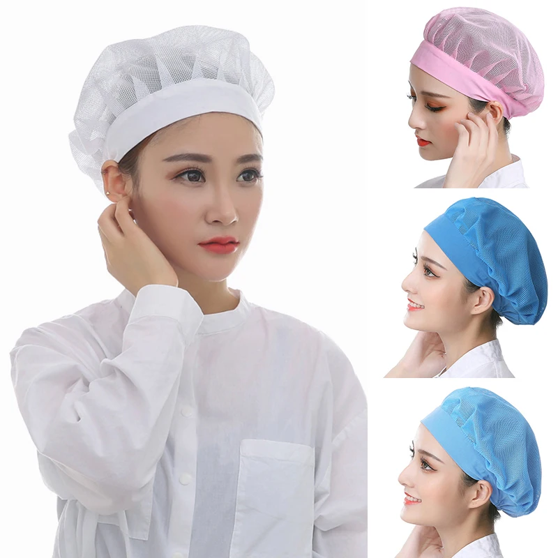 Unisex Elastische Mesh Caps Keuken Werk Hoed Restaurant Hotel Koken Hygiënische Bakmuts Ober Cap Cafe Bar Chef Uniform Hoed