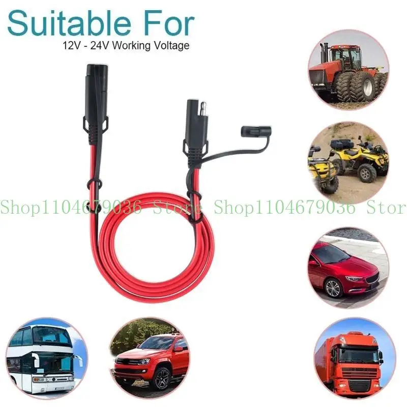 652F Power Automotive Extension Cable SAE to SAE for DC Power Quick Disconnect Wire Harness SAE Connectors with Dust