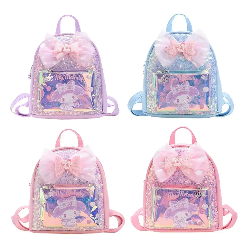 

Sanrioed Anime My Melody Backpack Cute Pupil Schoolchildren Stationery Schoolbags Cartoon Children Shoulder Bag Gift for Friend