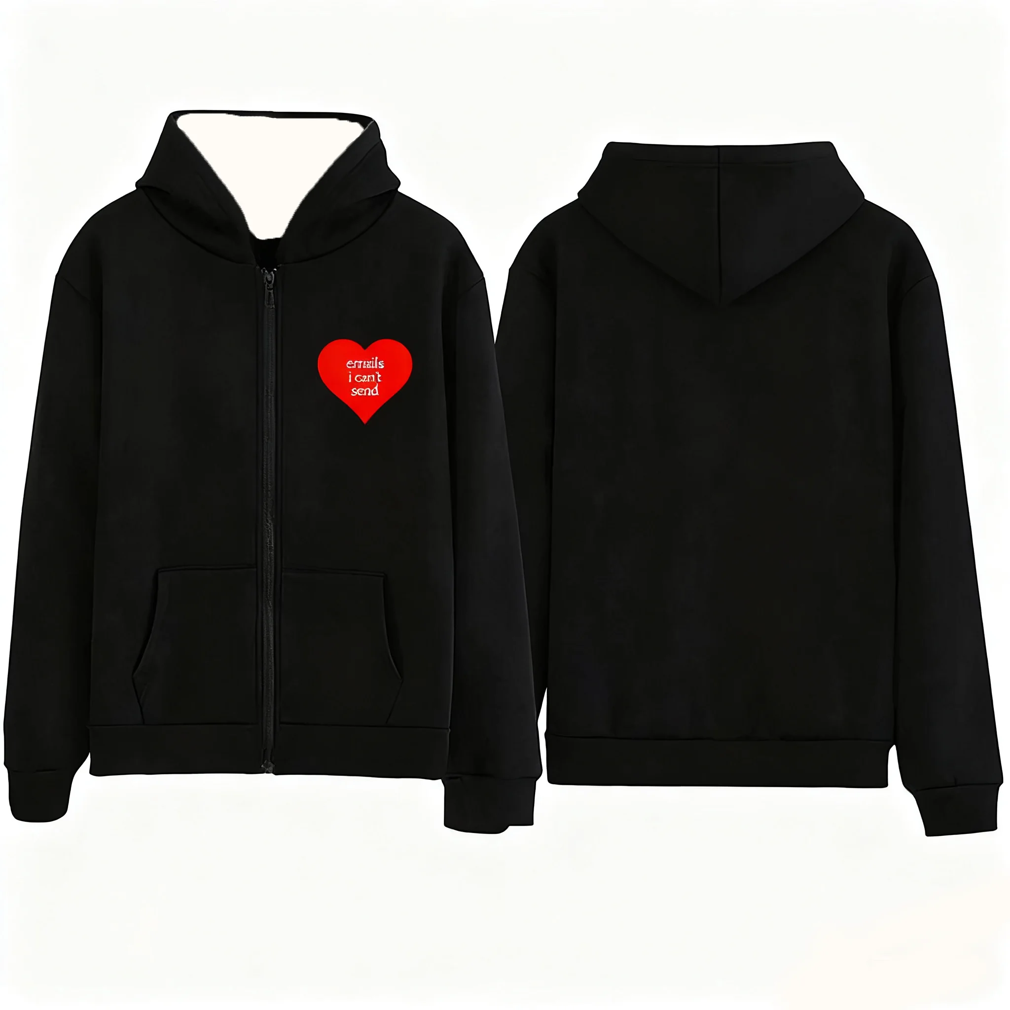 Sabrina Carpenter Gleicher Stil E-Mail, ich kann nicht schicken, Kapuzenpullover mit Reißverschluss, langärmelig, Harajuku-Pullover, Streetwear, Fan-Geschenke