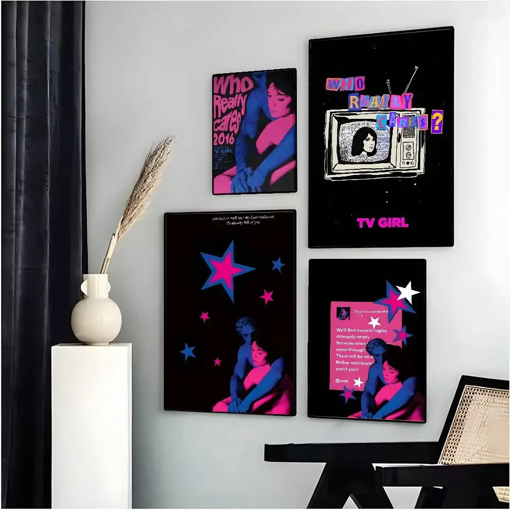 Who Really Cares-T-TV Girl Album Aesthetic Canvas Posters and Prints Wall Art Picture For Living Room Decoration