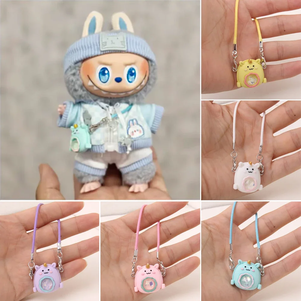 Vestiti per le bambole Accessori per abiti per la Corea Kpop EXO 17 cm Labubu Peluche Idol Abbigliamento per bambole Crossbody Tazza d'acqua Modello di bottiglia d'acqua