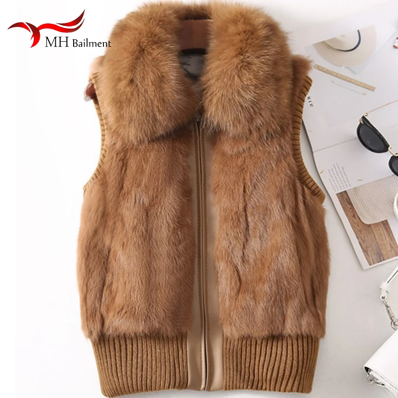 

Real Rabbit Fur Coat For Women Winter Natural O-Neck Fashion Slim Vintage Jackets Fashion On Offer New Female Big Size S-5XL