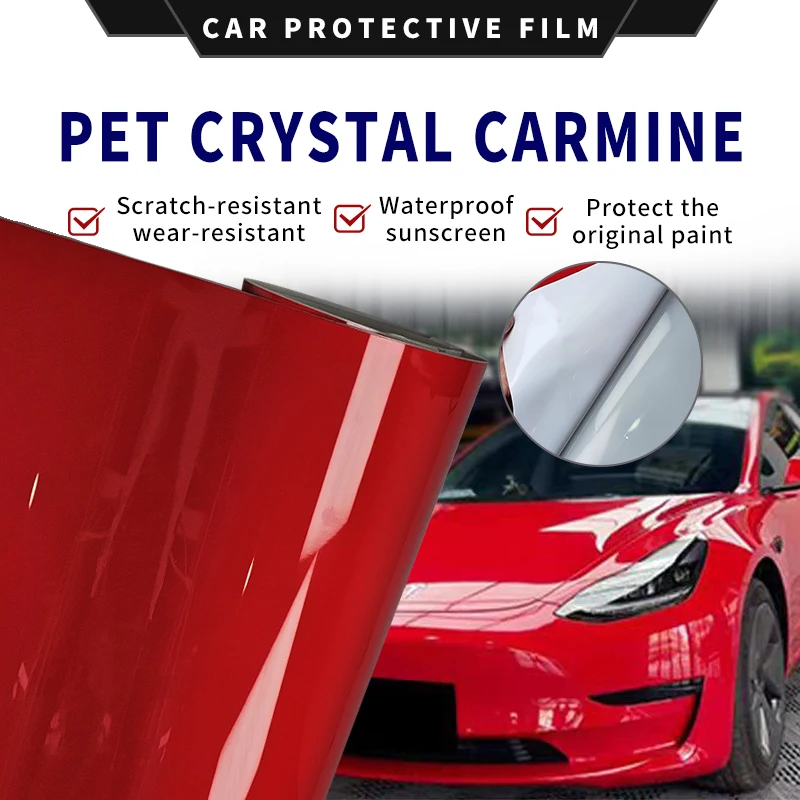 Hochglanz Kristall Karminrot Auto Aufkleber Aufkleber für Fahrzeug Motorrad Vinyl Wrap Außen Auto Aufkleber Carbon Film Auto