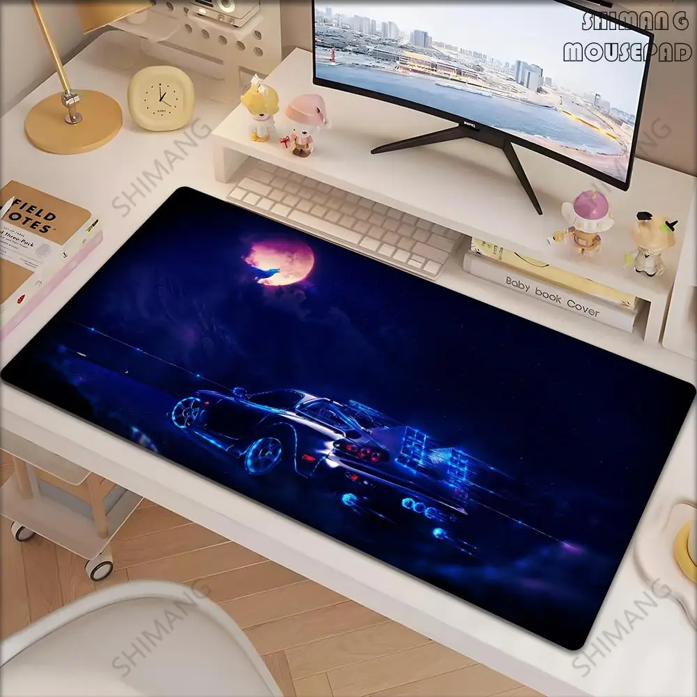 90x40cm Computer Gaming Speed Mouse Pad Back To The Future Large Rubber HD Keyboard Mat New Car Laptop Office Anti-slip Desk Mat