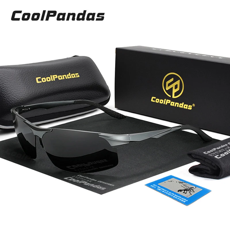 

CoolPandas Элитный бренд солнцезащитные очки для мужчин поляризационные солнцезащитные очки-хамелеоны день ночного видения для вождения антибликовые zonnebril heren