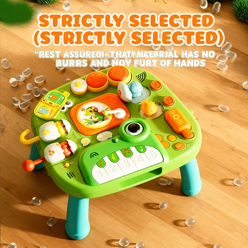 Multifunctional Dinosaur Early Education Learning Table for Babies and Children to Stimulate Brain Development