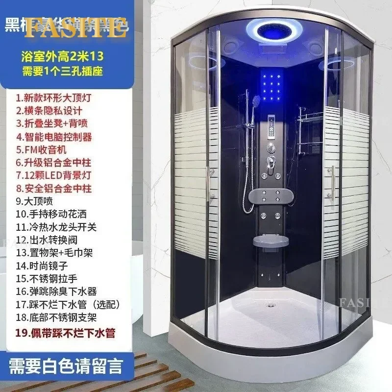 for Bathroom Integral Shower Room Glass Partition Closed Integrated Dry and Wet Separation Bath Room
