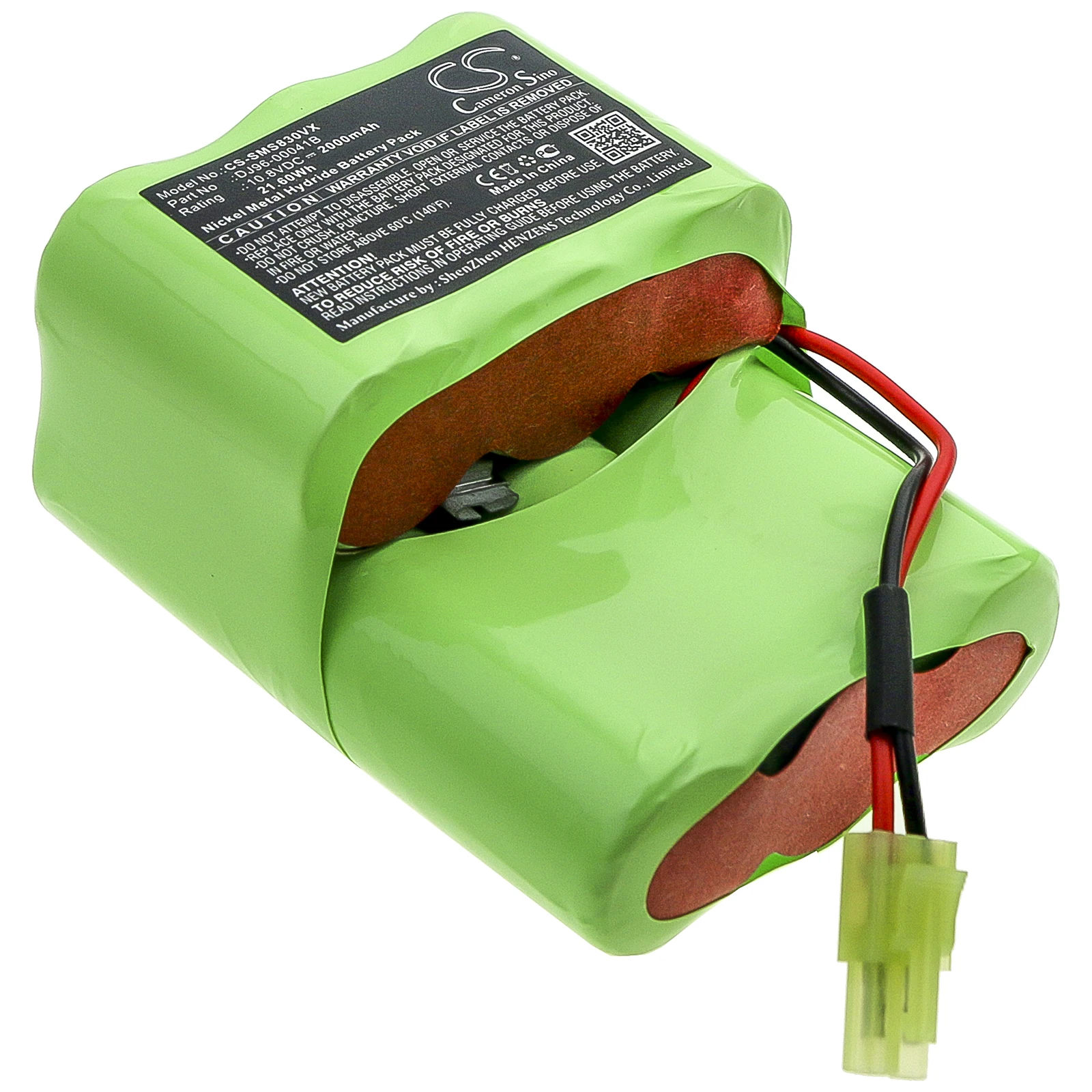 

Ni-MH Vacuum Battery for Samsung, 10.8V, 2000mAh, Compatible Models: SH5051, VCH5050S1W, VCH5051S1S, VC-PS83, VC-PS85