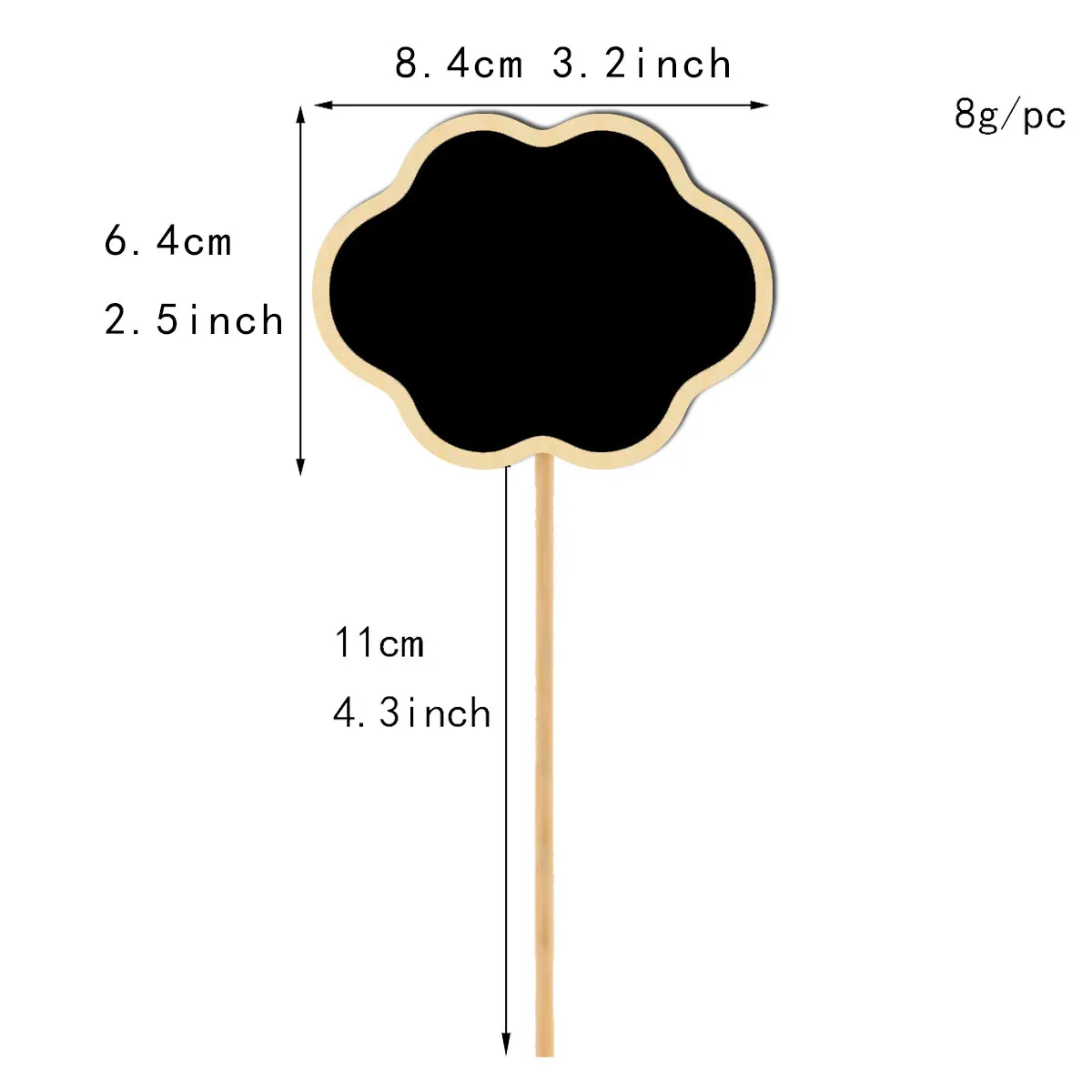 20Pcs Mini Chalkboard Toppers Chalk Friendly Garden Plant Labels Wedding Place Cards Signage Table Number