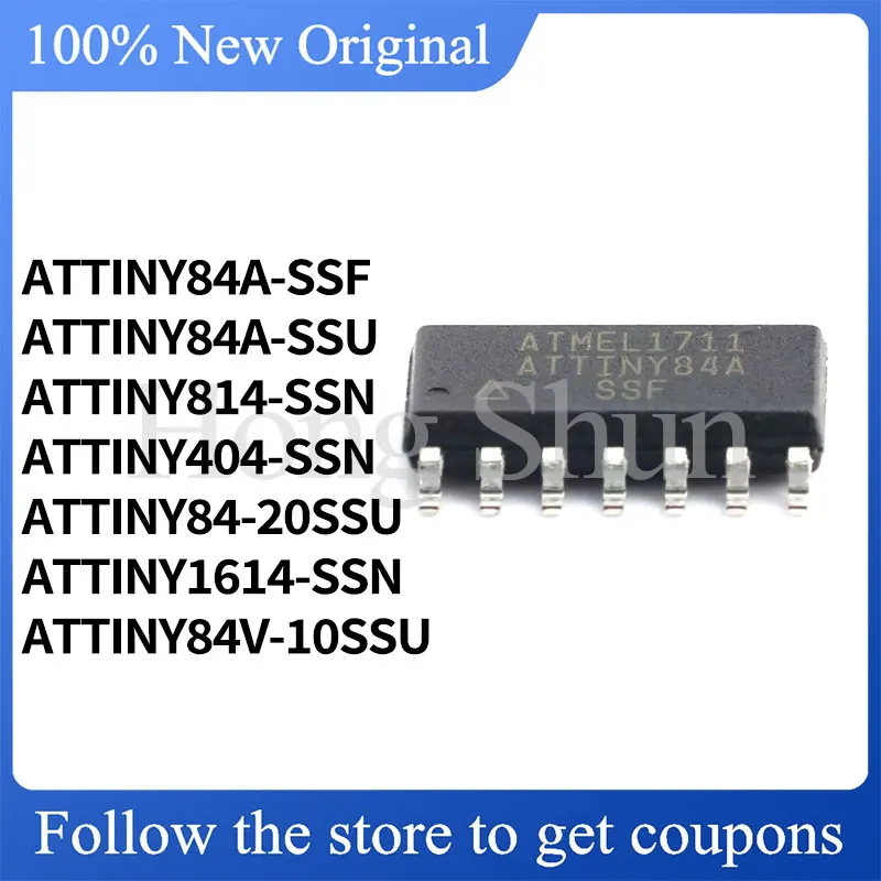 ATTINY84V ATTINY84 ATTINY84A ATTINY814 ATTINY404 ATTINY1614 -SSN 10SSU 20SSU SSU SSF Standardversion