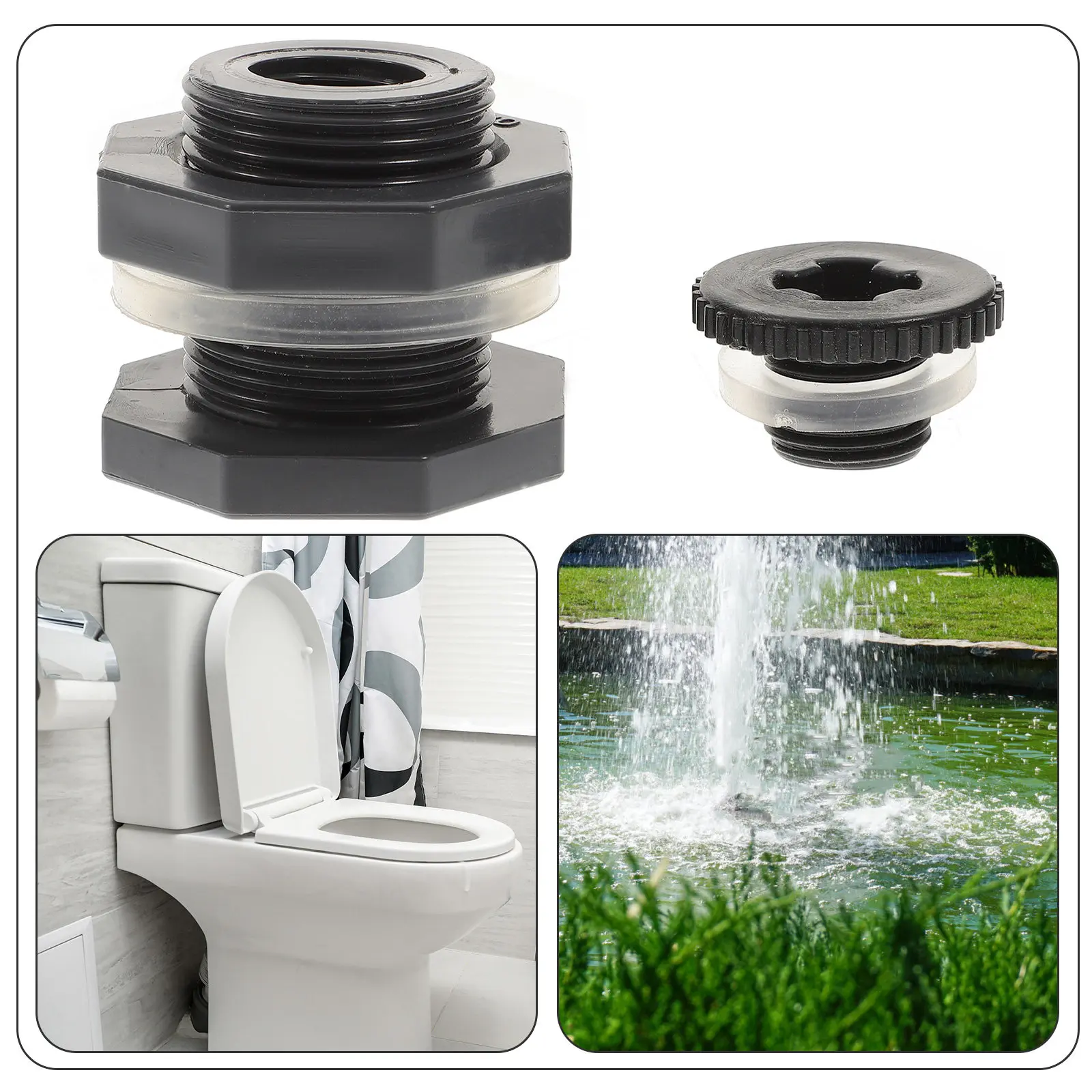 

Комплект силиконовых фитингов для соединения резервуаров с водой: толстые силиконовые втулки-адаптеры для садовых шлангов, бочек для дождевой воды, аквариумов, ванн