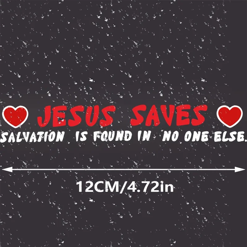 2PCS JESUS SAVES Sticker Christian Faith Windshield Wiper Decal Matte Vinyl Car Body Scratch Protector Decor