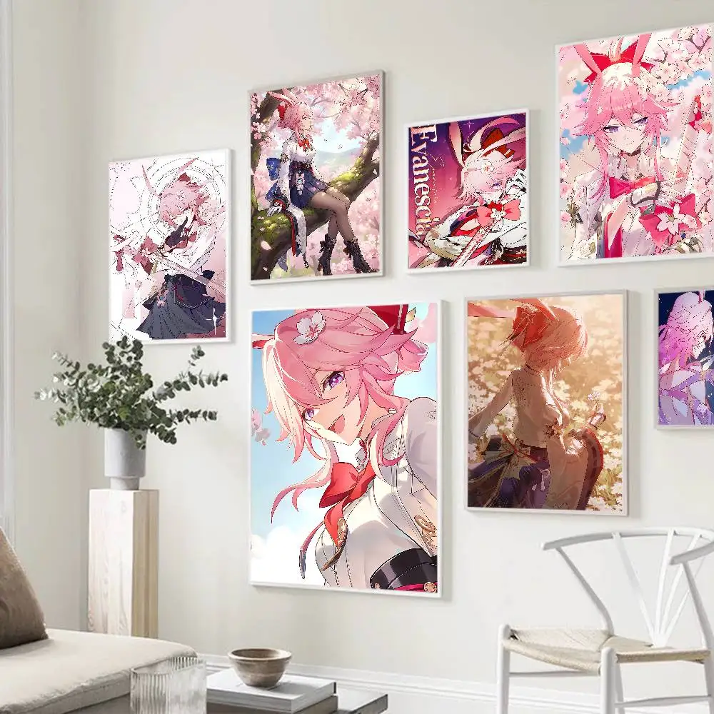 Honkai Star Rail Evanescia Anime Posters Sticky Whitepaper Sticker DIY Room Bar Cafe Kawaii Room Decor