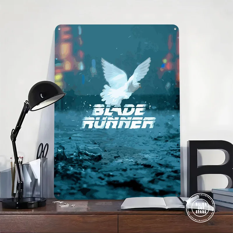 Blade Runner Dove 3D Printed Texture Poster Personalized Wall Art Retro Metal Tin Signs for Wand Deko Home Decor Accessories
