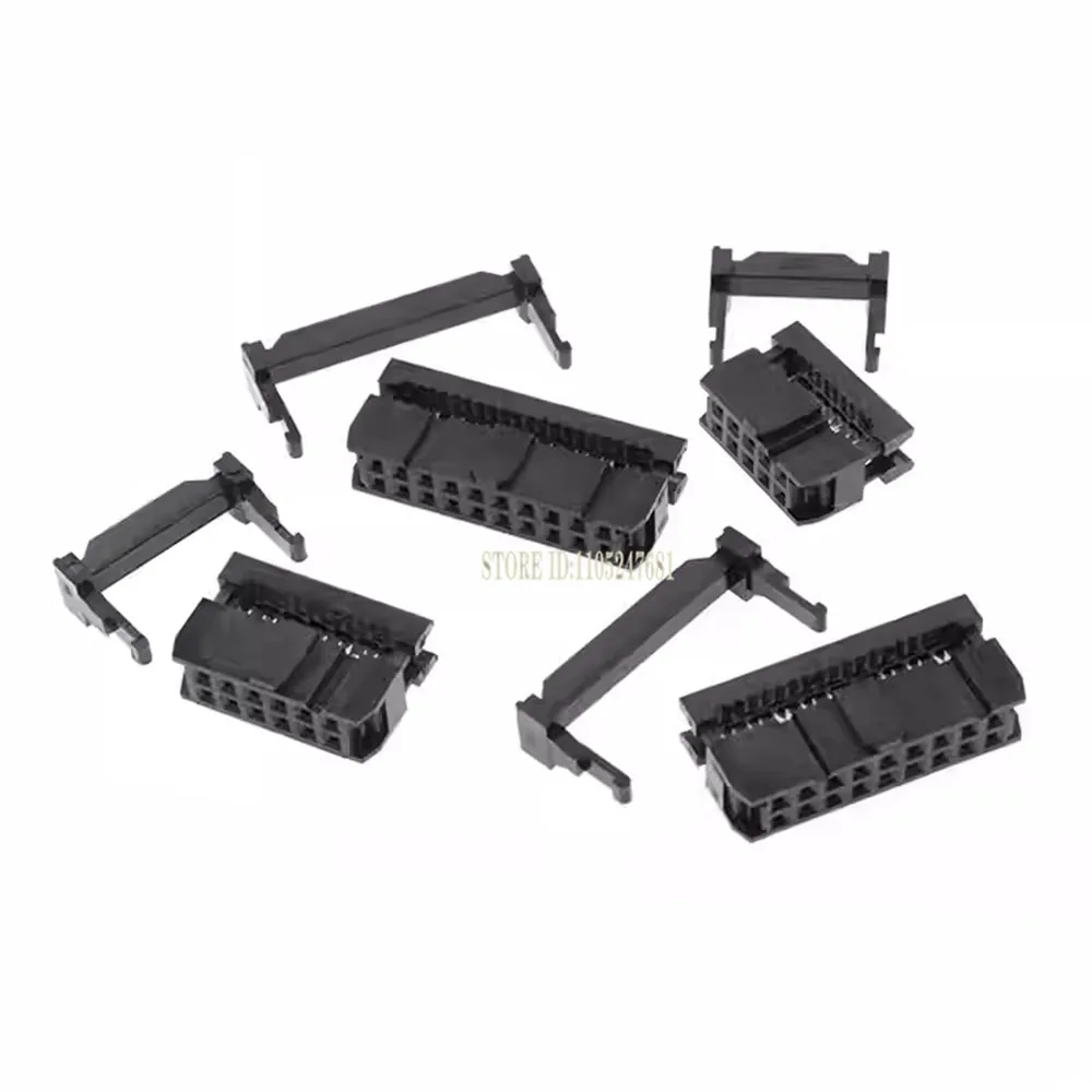 5/10pcs Fc-6/8/10/12/14/16/18/20/30/40/50/64 Pin Female Header Idc Socket Connector 2.54mm Pitch For 1.27mm Wire 6p 10p 20p 40p