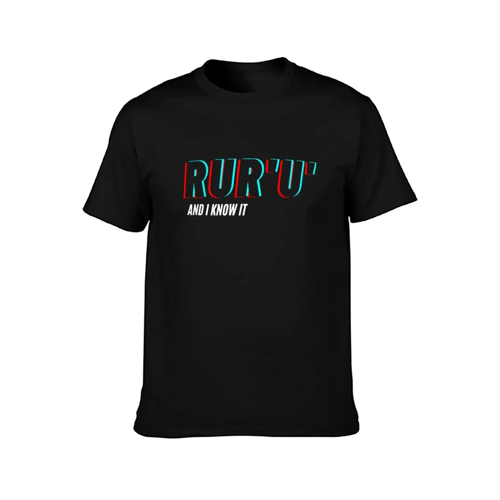 Speedcubing RUR'U' Knowledge T-Shirt Comfortable Basic Crew Neck Tee