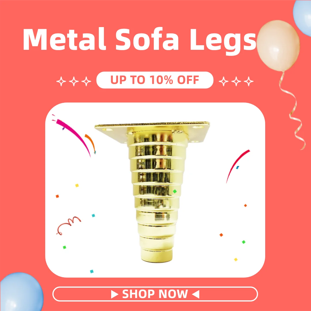 

4pcs Wrought iron furniture legs, modern design, suitable for living room, bedroom, hotel use, sofa cabinet bed