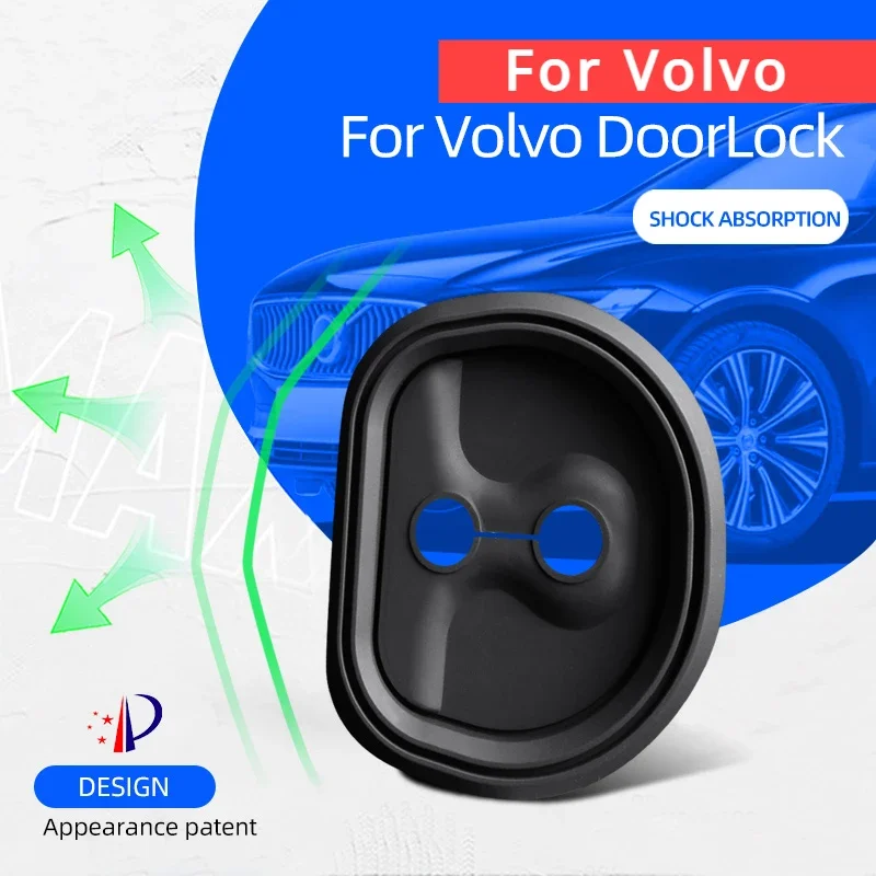 

4 шт./компл., защитный чехол для дверного замка автомобиля для Volvo S90 XC60 V40 V90 XC40 XC90 XC60 V60 S60, силиконовый защитный чехол для дверного замка