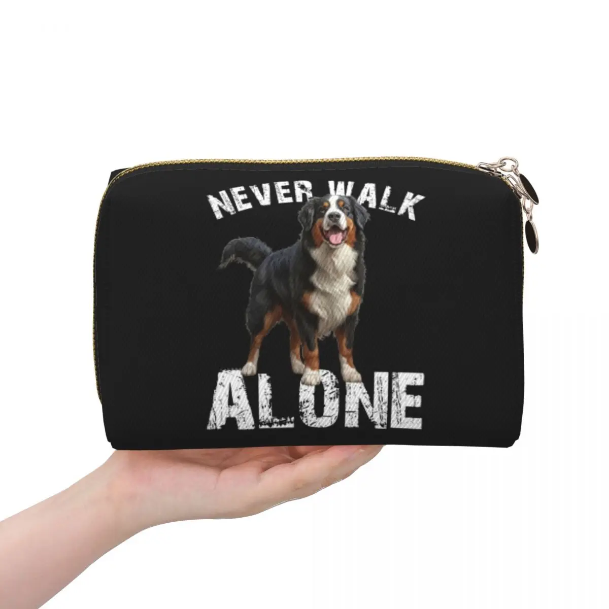 

Bernese Mountain Dog Women Cosmetic Bag Travel Makeup Organizer Pouch Toiletry Storage Dopp Kit Box